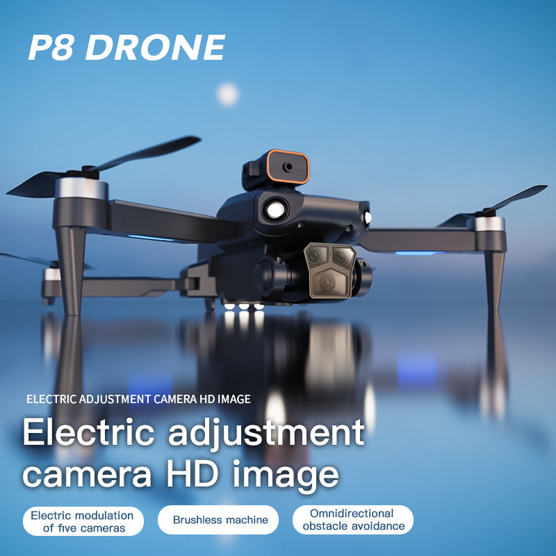 P8 Pro HD Aerial Photography Five Lens Obstacle Avoidance Drone Automatic Return GPS Quadcopter Remote Control Airplane GPS Positioning