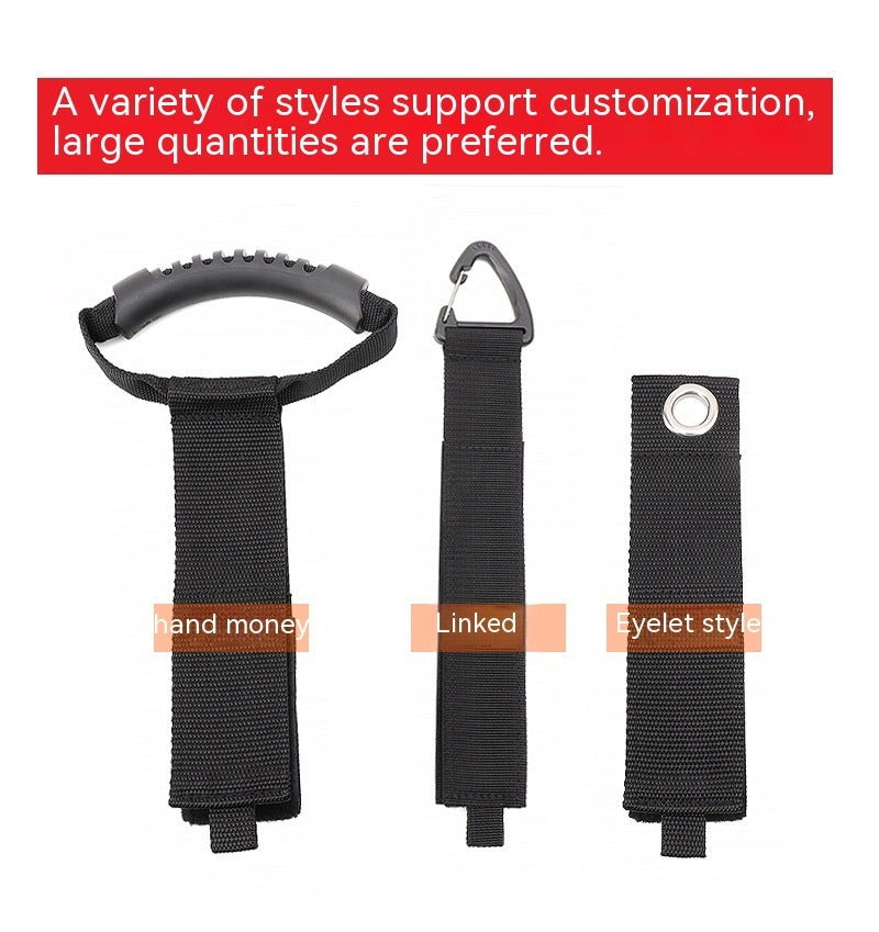 Outdoor Travel Gravity Strap Climbing Button Carabiner Storage Strap Garage Hook