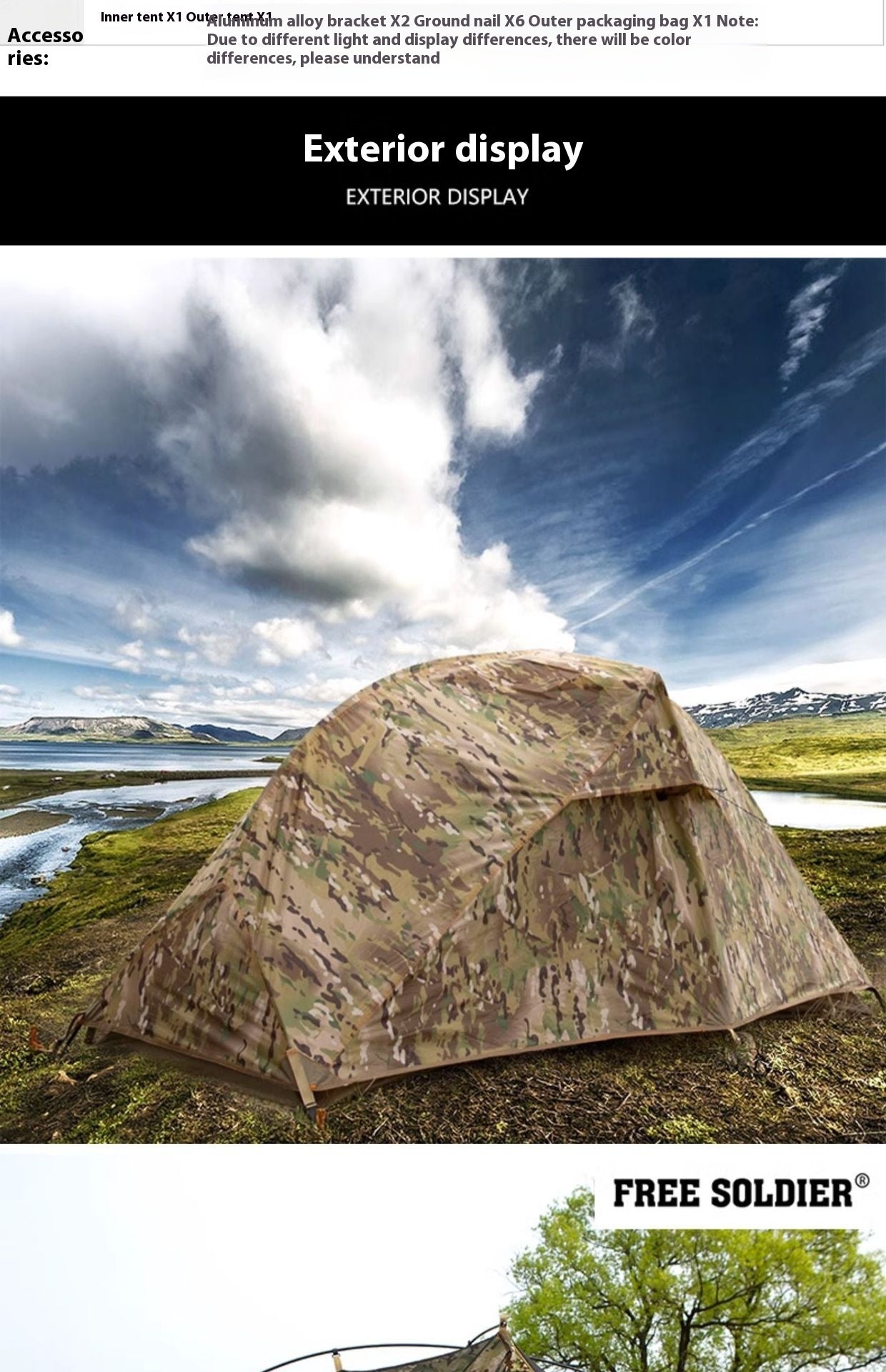 Single Soldier Tent Outdoor Camping Rainproof And Sun Protection Camouflage