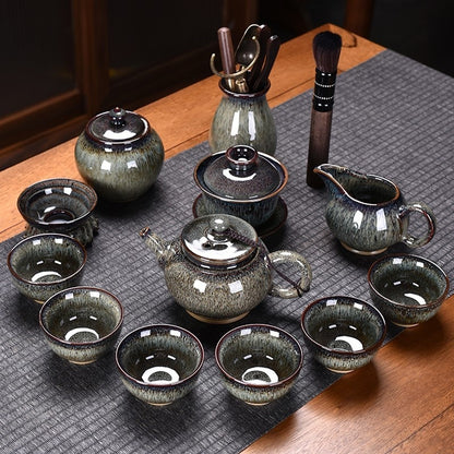 Flambe Jian Ware Kung Fu Tea Set Suit