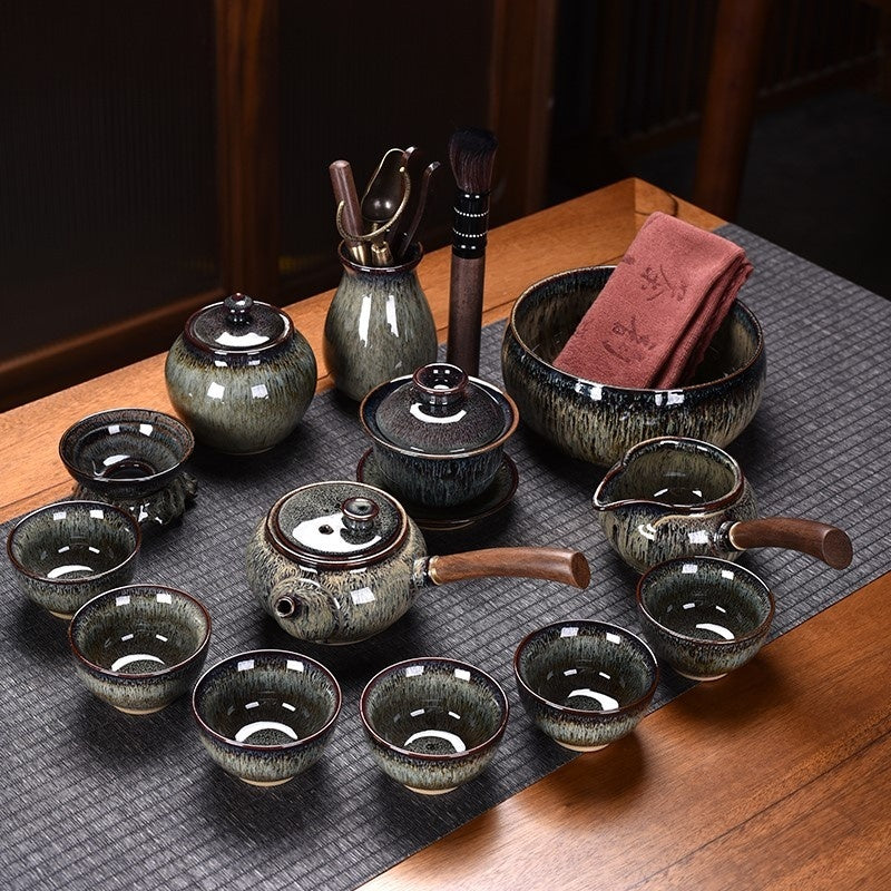 Flambe Jian Ware Kung Fu Tea Set Suit