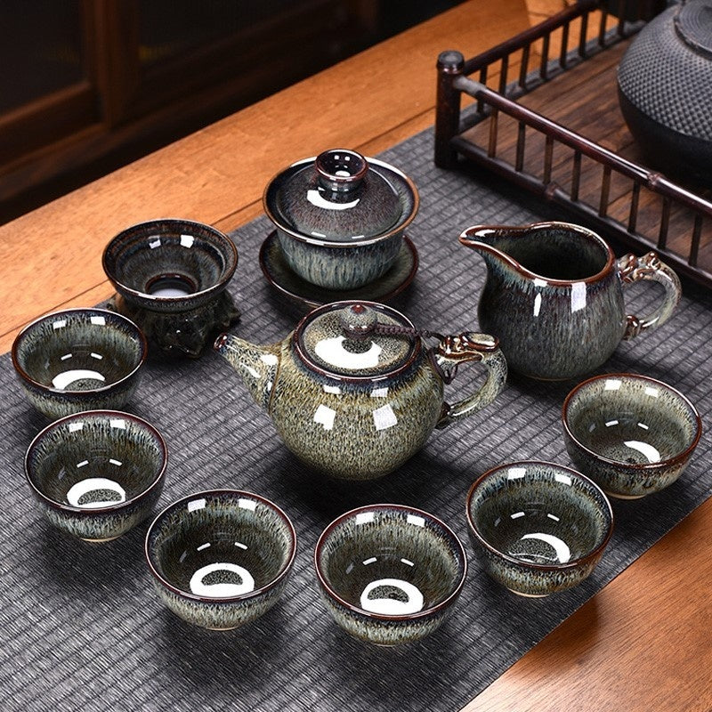 Flambe Jian Ware Kung Fu Tea Set Suit