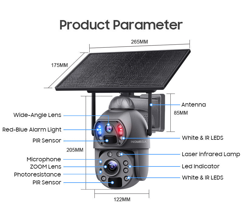 Private Model 4G Solar Camera 6 Million HD