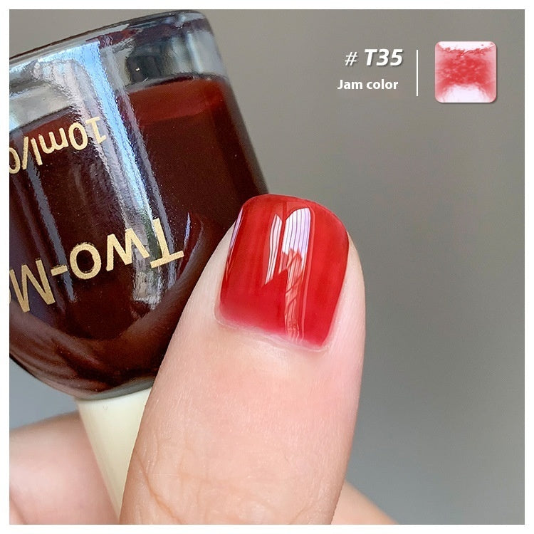 Summer Nail Polish Baking-free Non-tearing Jelly Juicy Grape Amber Strawberry Chopsticks