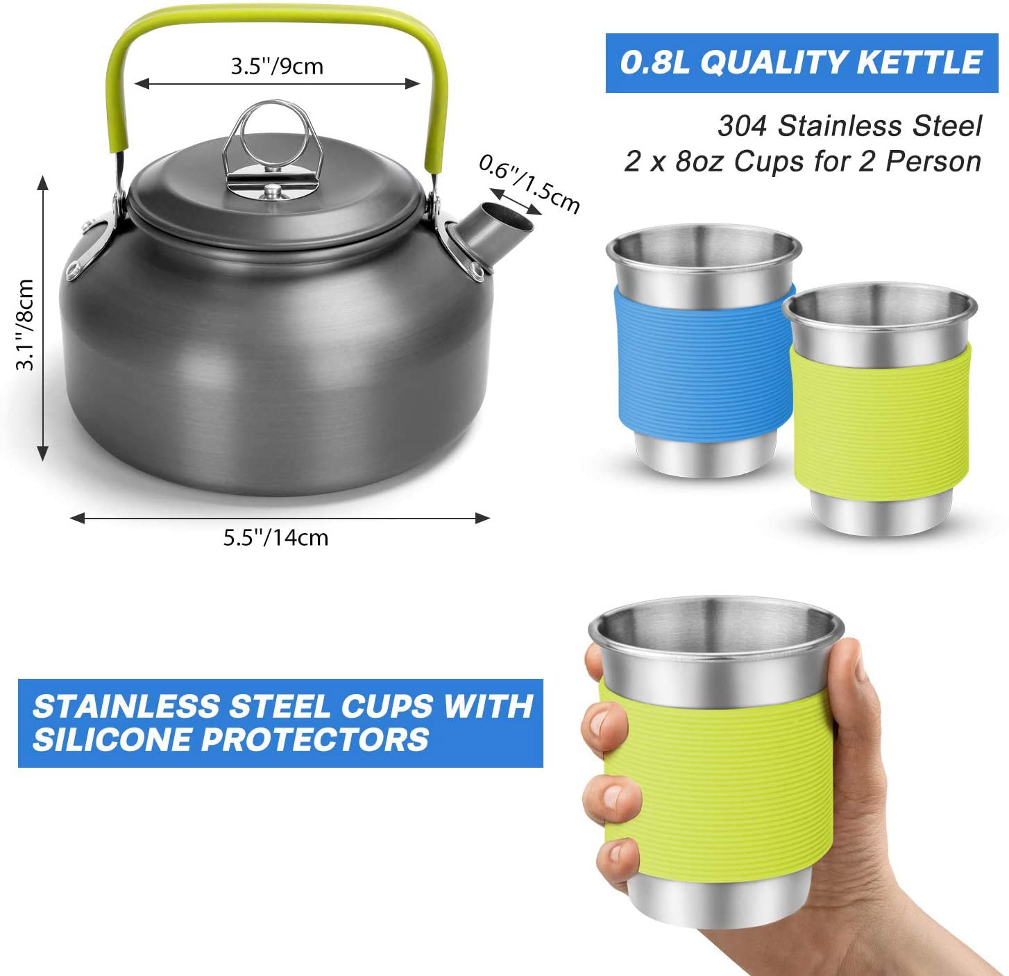 Camping Cooker Outdoor Teapot Combination Picnic Pot Set