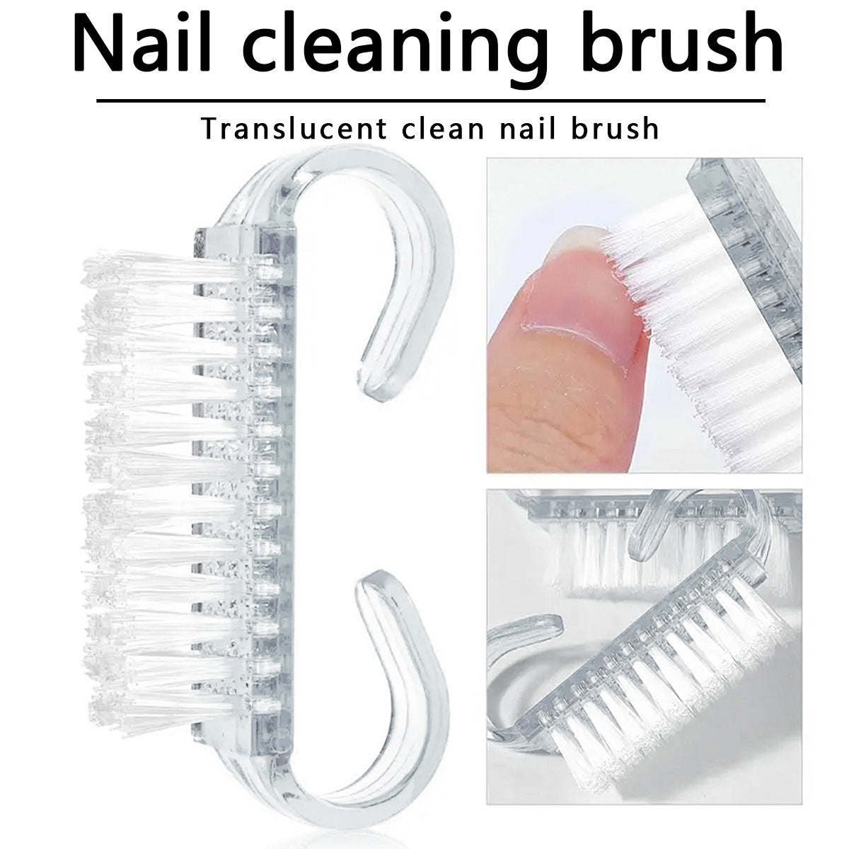 Semi Transparent Nail Horn Cleaning Brush