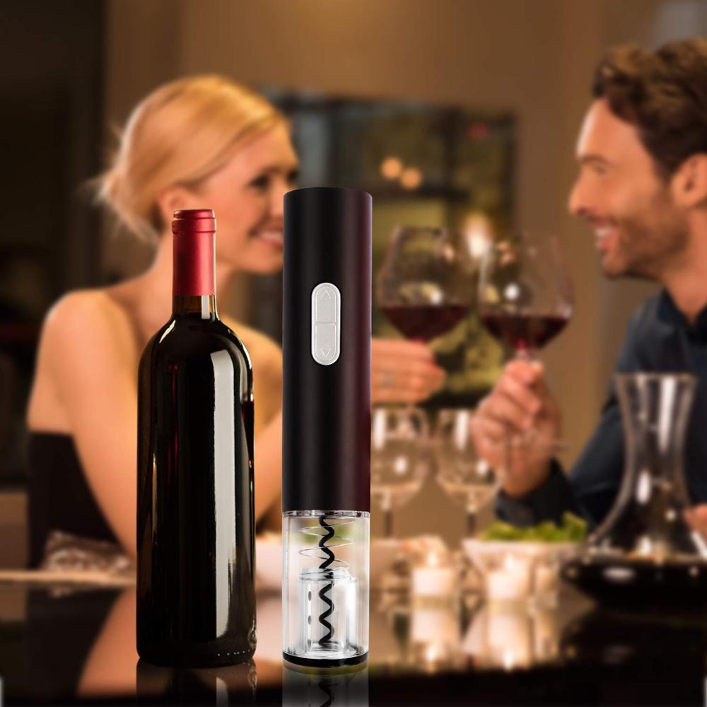 Electric Wine Opener Automatic Electric Wine Bottle Corkscrew Opener With Foil Cutter Wine Bottle Opener Kit