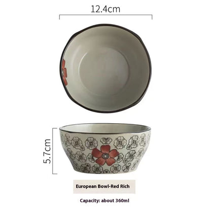 Creative Square Bowl Home Thickened And Anti-scald Underglaze Tableware