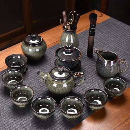 Flambe Jian Ware Kung Fu Tea Set Suit