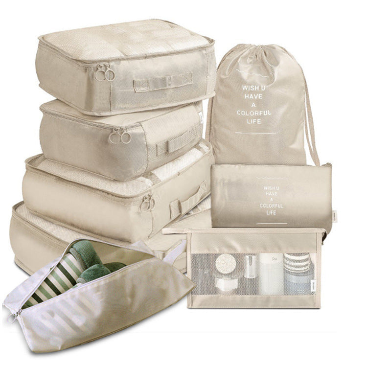 Storage Bag Travel Suitcase Clothing Arrangement Eight-piece Set Storage Bag Separation