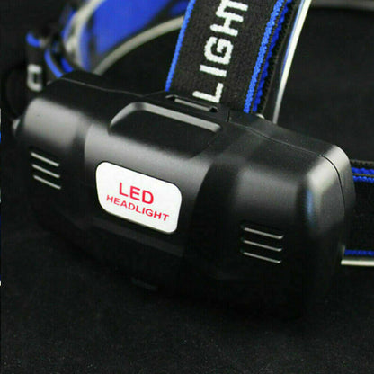 T6 Headlamp Rechargeable 350000LM LED Zoom Headlight Head Torch USB Line New UK