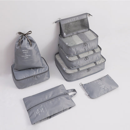 Storage Bag Travel Suitcase Clothing Arrangement Eight-piece Set Storage Bag Separation