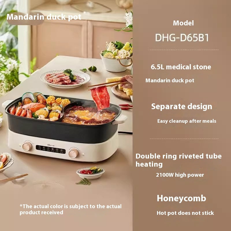 Mandarin Duck Hot Pot Electric Chafing Dish Split Multifunctional