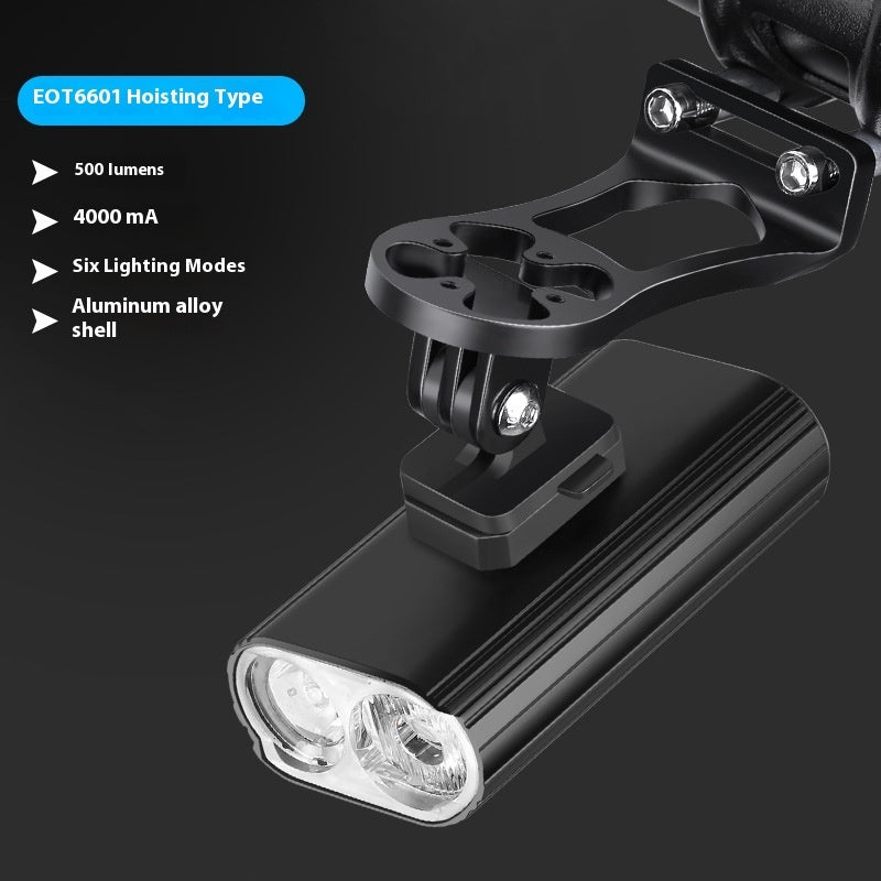 L2 2 Bicycle Light TYPE-C Rechargeable Aluminum Alloy Bright Headlight Can Be Installed For Hoisting Night Riding
