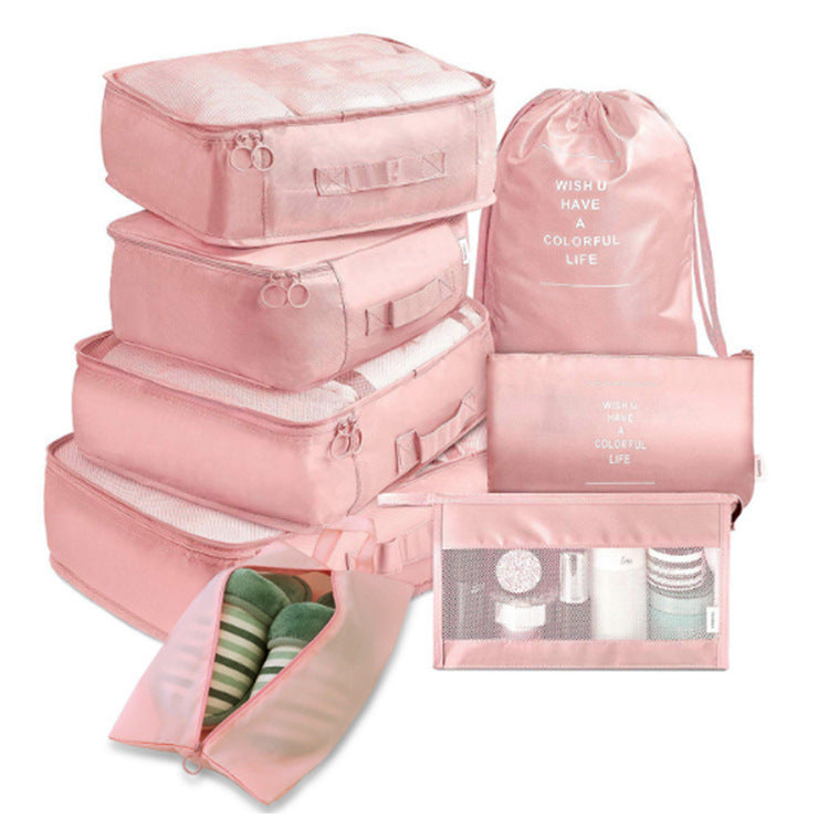 Storage Bag Travel Suitcase Clothing Arrangement Eight-piece Set Storage Bag Separation