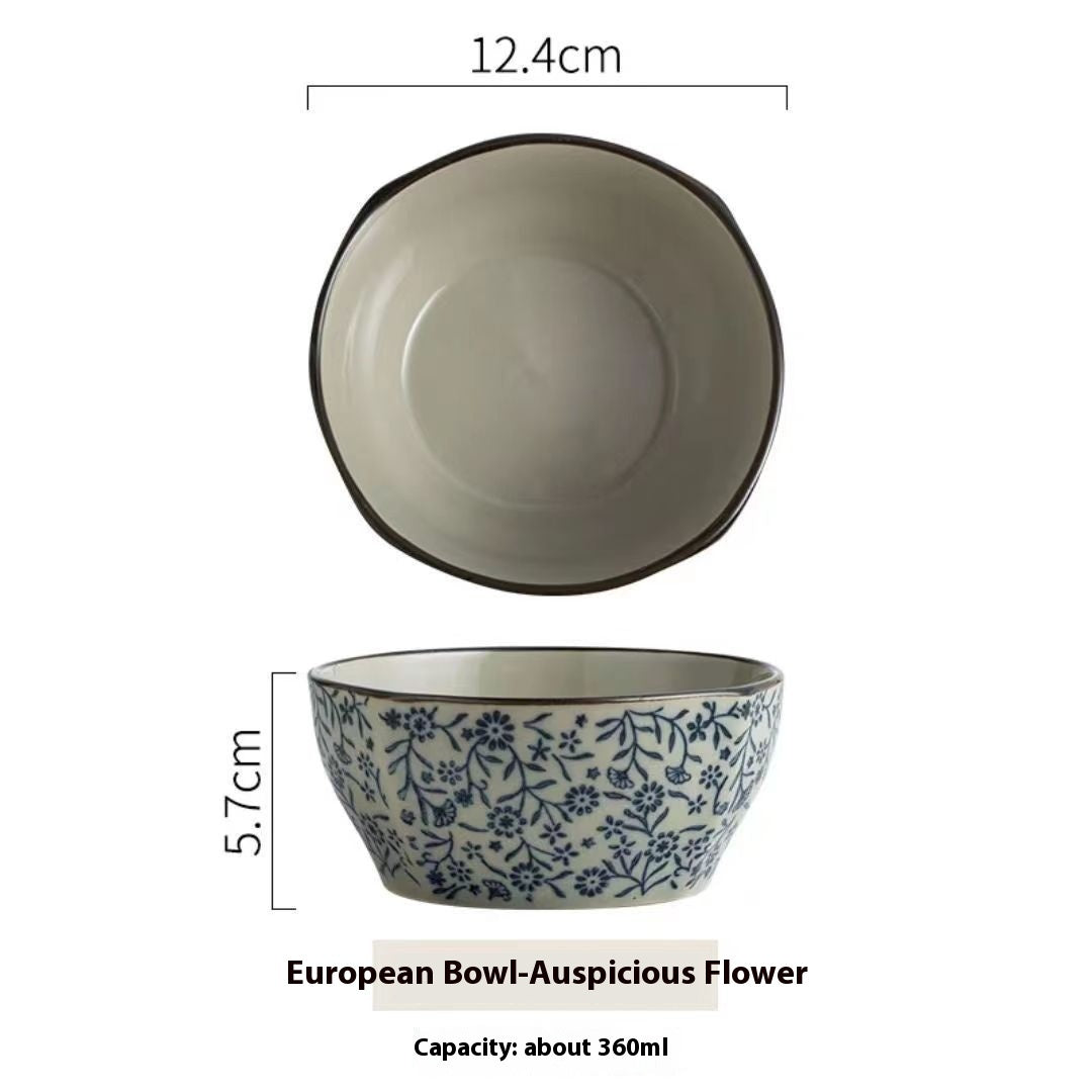 Creative Square Bowl Home Thickened And Anti-scald Underglaze Tableware