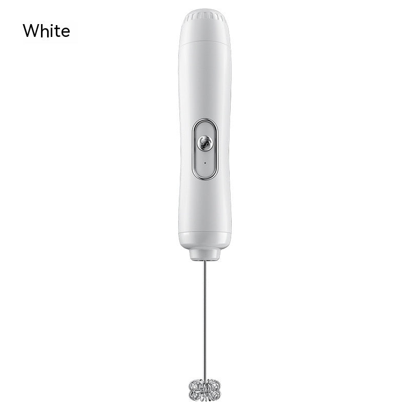 Household Small Electric Milk Frother Wireless Handheld Cream Egg Beater Semi-Automatic Coffee Mixer Milk Frother