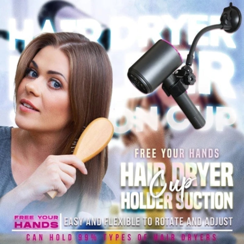 Punch-free Bathroom Hair Dryer Bracket Suction Cup