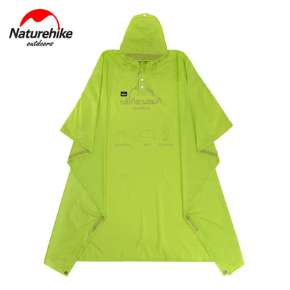 Naturehike 3 In 1 Multifunction Waterproof 210T 20D Windbreaker Poncho Raincoat Can Used As A Canopy And Camping Mat Fshing