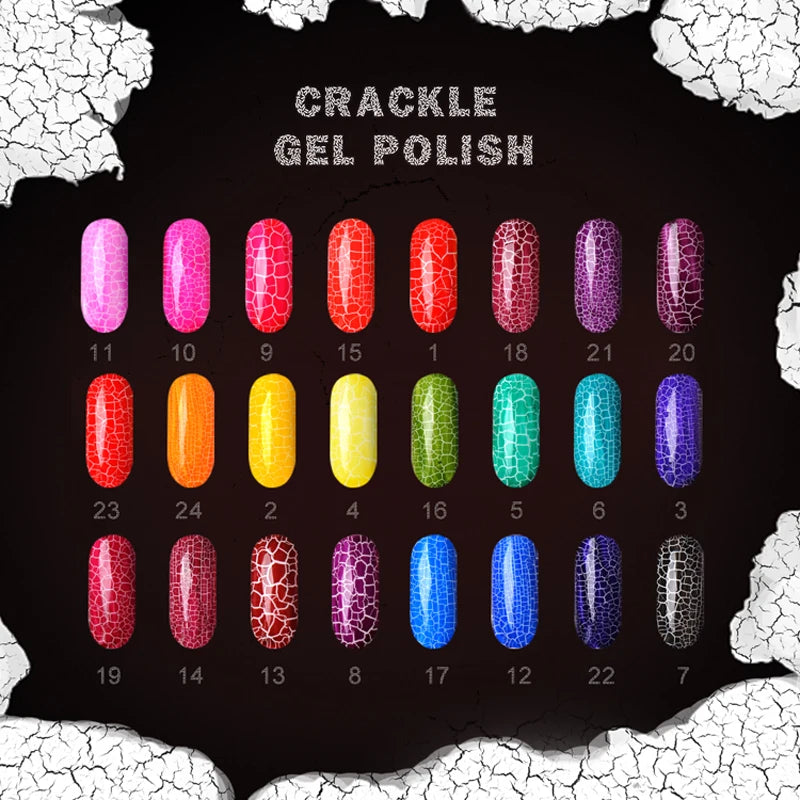 Fengshangmei Crack Gel Polish Nails Gel Professional Nail Color Gel Varnish 12ml