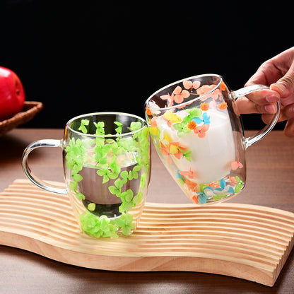 Dried Flower Double-layer Quicksand Cup Creative Home