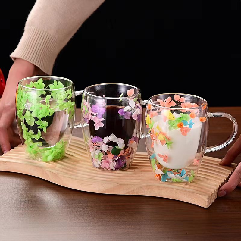 Dried Flower Double-layer Quicksand Cup Creative Home