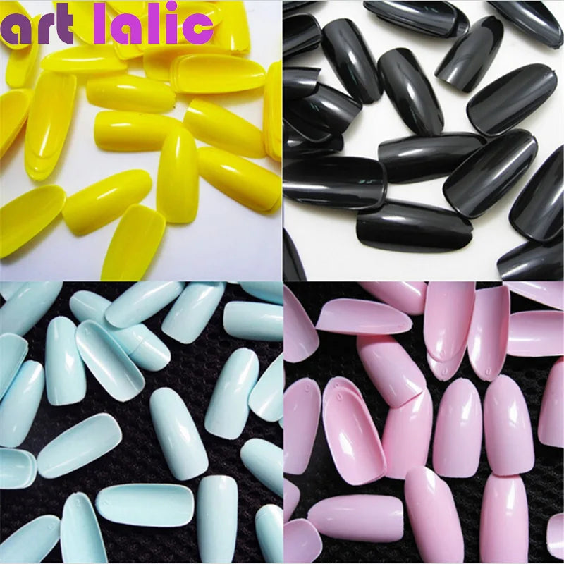 Oval Shape False Nails, Full Coverage Nail Tips for Acrylic UV Gel, Nail Art Manicures, 500Pcs
