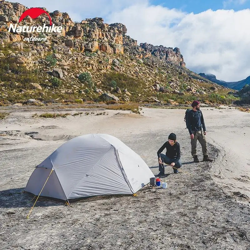 Naturehike Mongar 20D Nylon outdoor ultralight hiking adventure tent Waterproof Folding Camping 2 man camper tent