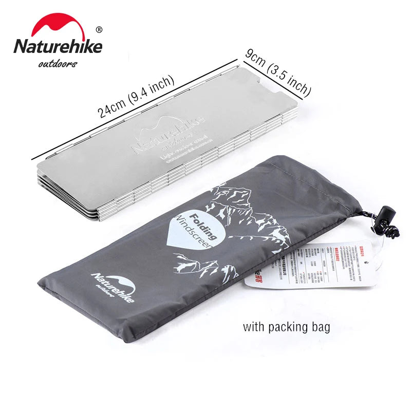 Naturehike Ultralight Outdoor 8 Plates Foldable Wind Shield Camping Stoves Windshield Foldable Gas Cookers Wind Deflectors Stove