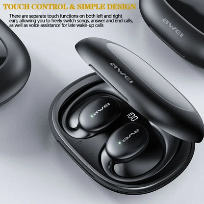 Awei T80 OWS Earhook Sports Headset  Air Conduction Wireless Bluetooth Headphones Bluetooth 5.3 Earphones TWS Earbuds 450mAh