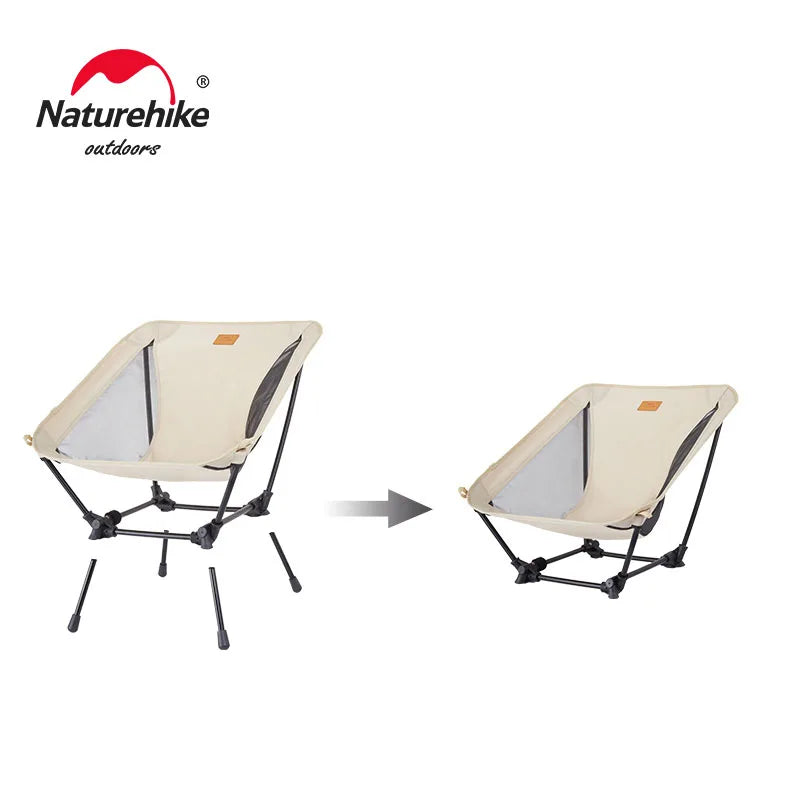 Naturehike Camping Chair YL13 Moon Chair Height Adjustable Folding Chair Ultralight Outdoor Picnic Chair Hiking Beach Chair