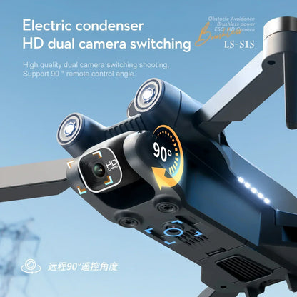S1S Mini Drone For Xiaomi 8K Professional Brushless Motor Dron Obstacle Avoidance HD Dual Camera Wifi 5G Foldable Quadcopter