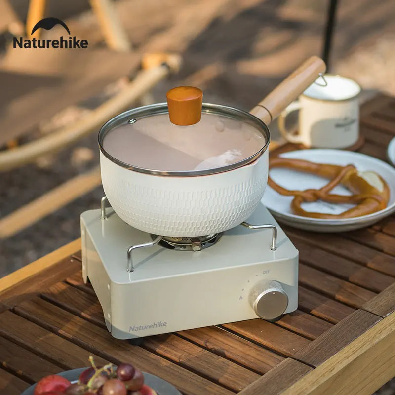 Naturehike Mini Card Stove Outdoor Camping Cooking Kits Portable Gas Stove Card Magnetic Stove Gas Tank and Storage Bag
