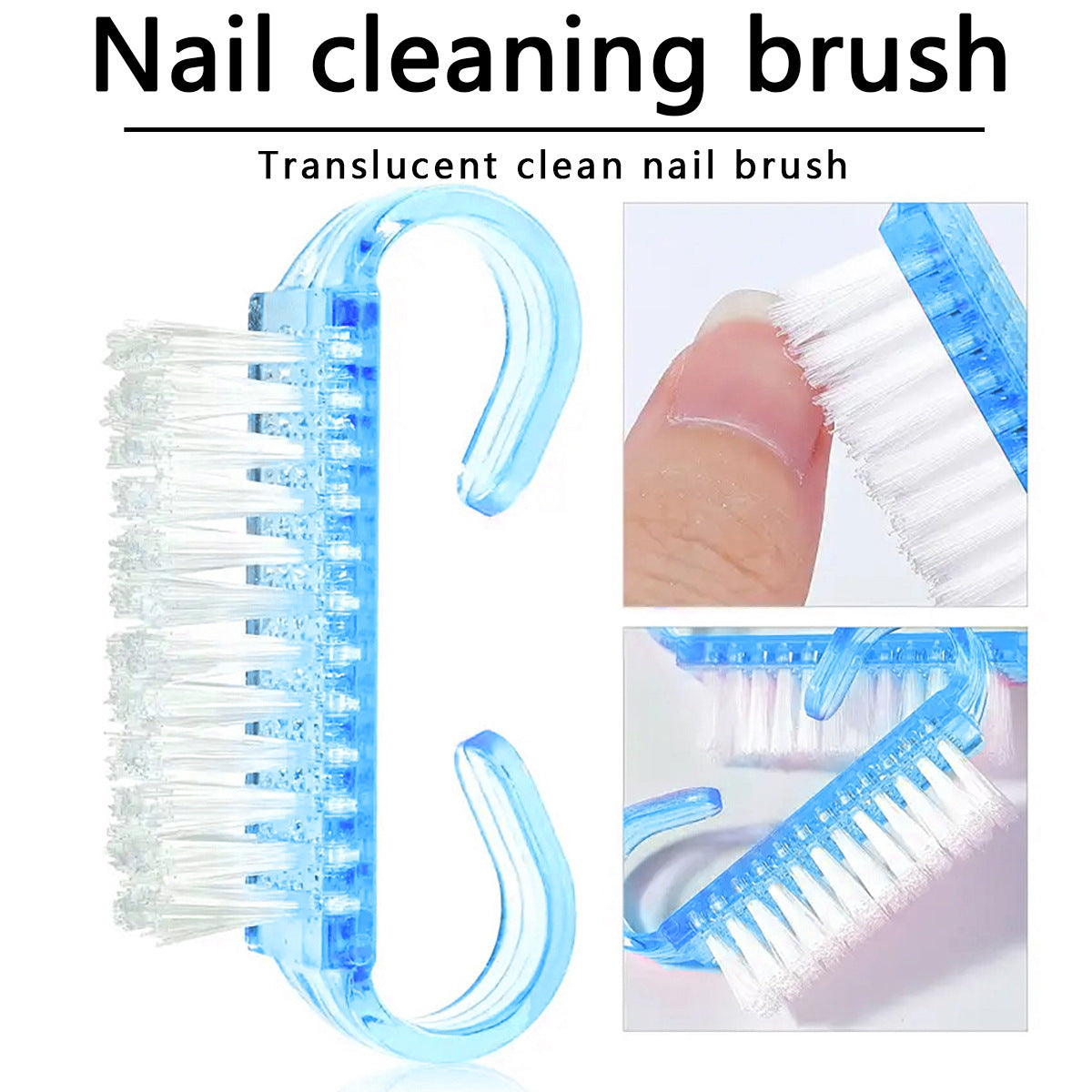 Semi Transparent Nail Horn Cleaning Brush