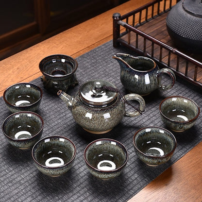 Flambe Jian Ware Kung Fu Tea Set Suit