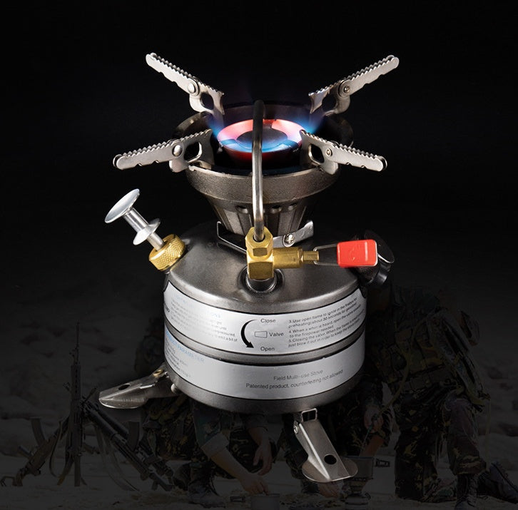 Field Oilstove Camping Integrated Fierce Fire Gasoline Stove Oilstove Mountaineering Team Outdoor Stove Cookware