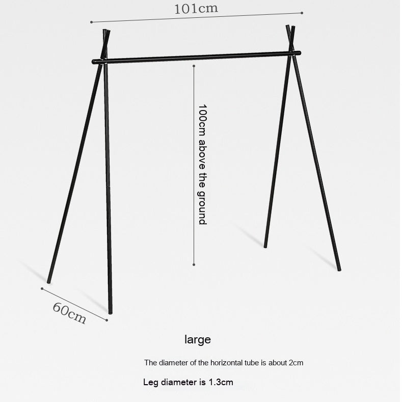 Outdoor Camping Aluminum Alloy Large Foldable Portable Clothes Drying Rack For Camping Travel Triangle