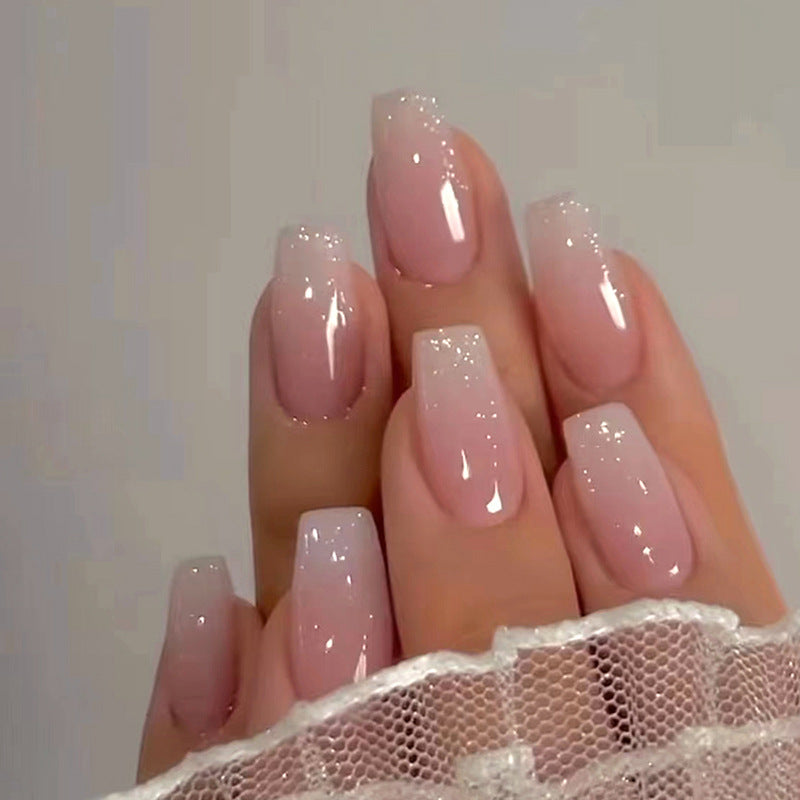 Mid-length Ballet Nail Girl Gradient Nail Sticker