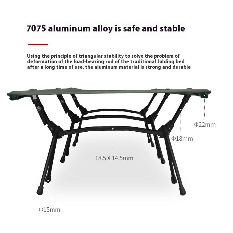 Lightweight Portable Dual-purpose Outdoor Folding Bed