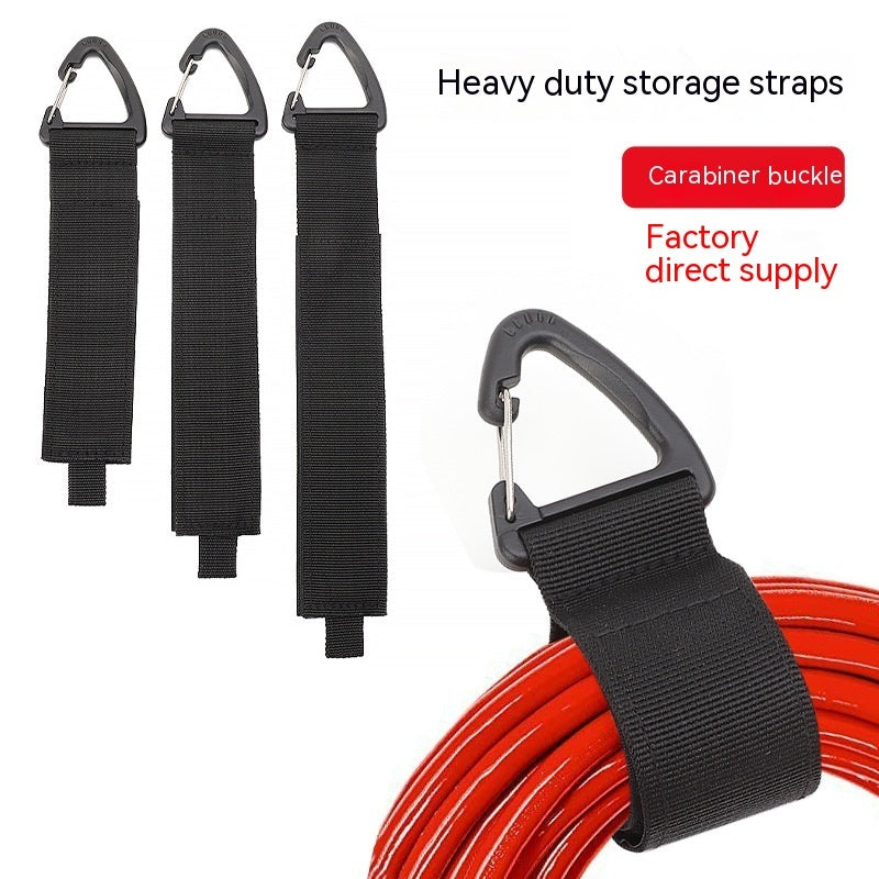 Outdoor Travel Gravity Strap Climbing Button Carabiner Storage Strap Garage Hook