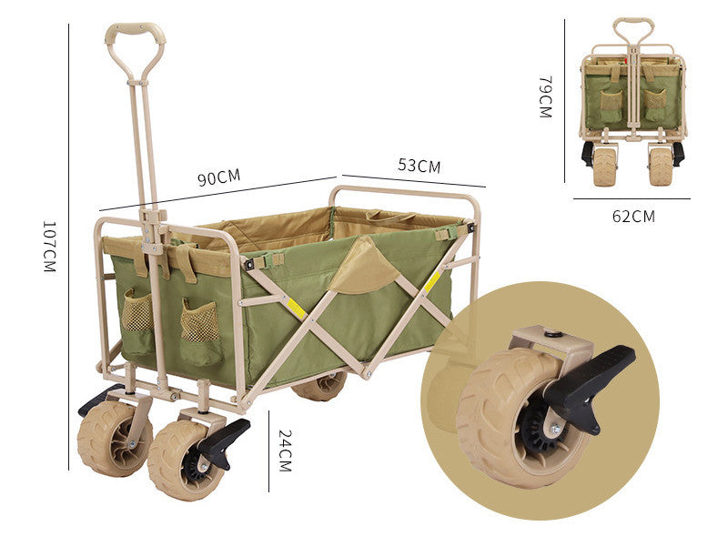 Outdoor Camping Folding Cart Beach Tent