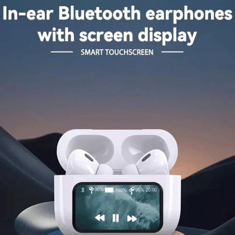 Touch Screen Bluetooth Headset With Screen TWS Active Noise Reduction