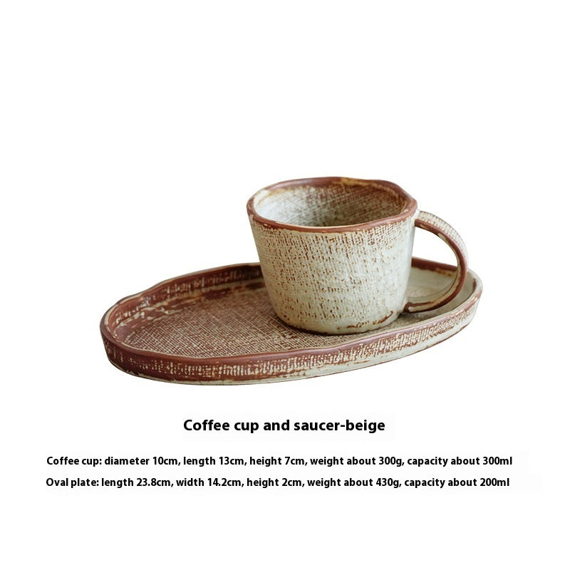 Japanese Creative Handmade Pottery Clay Coffee Set Suit