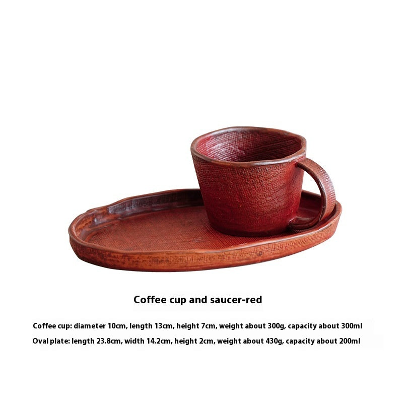 Japanese Creative Handmade Pottery Clay Coffee Set Suit