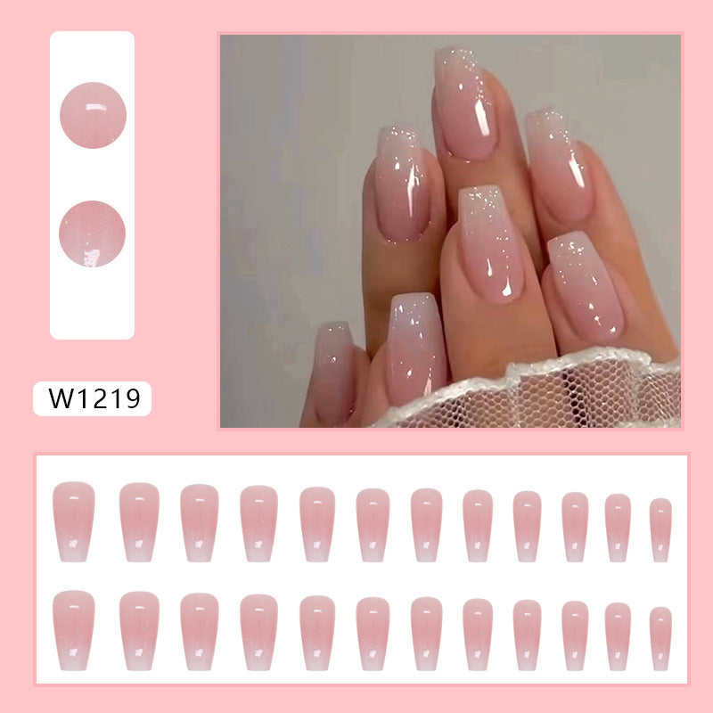 Mid-length Ballet Nail Girl Gradient Nail Sticker