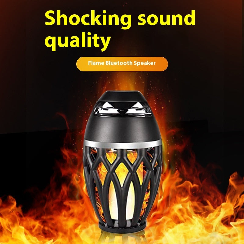 Bluetooth Flame Light Speaker Sound Led Holiday Torch Light Wireless