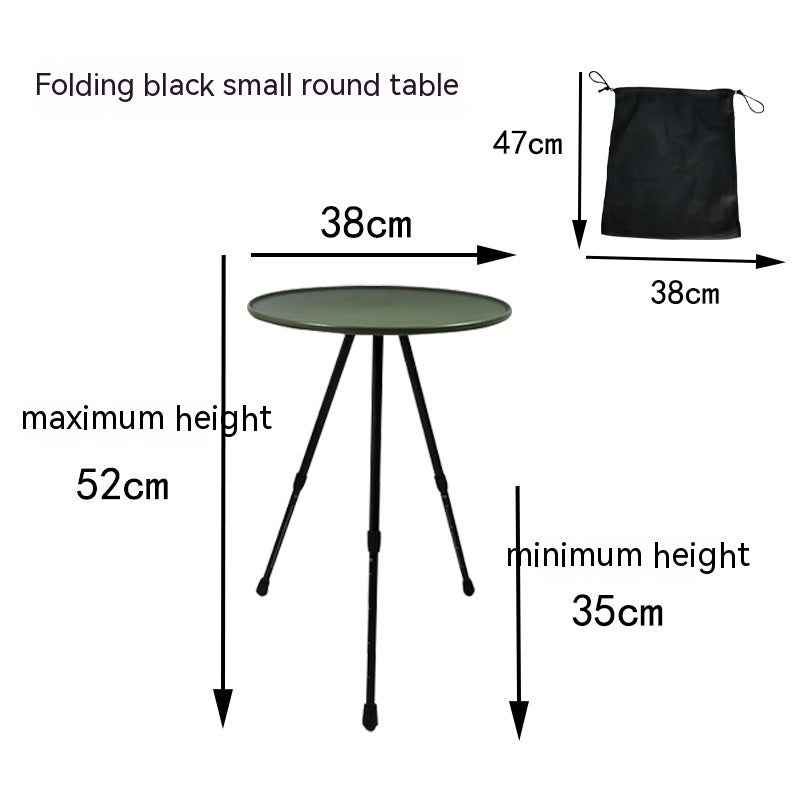 Outdoor Camping Folding Aluminum Alloy Tripod Table