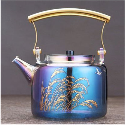 Large Capacity Heat-resistant Glass Colorful Kettle