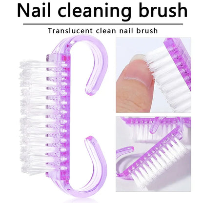 Semi Transparent Nail Horn Cleaning Brush