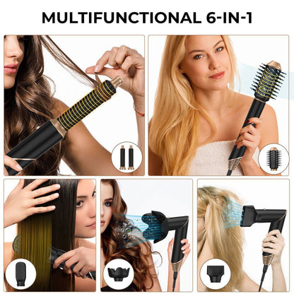 Automatic Hair Suction Six-in-one Folding Multifunctional Converter Hair Dryer